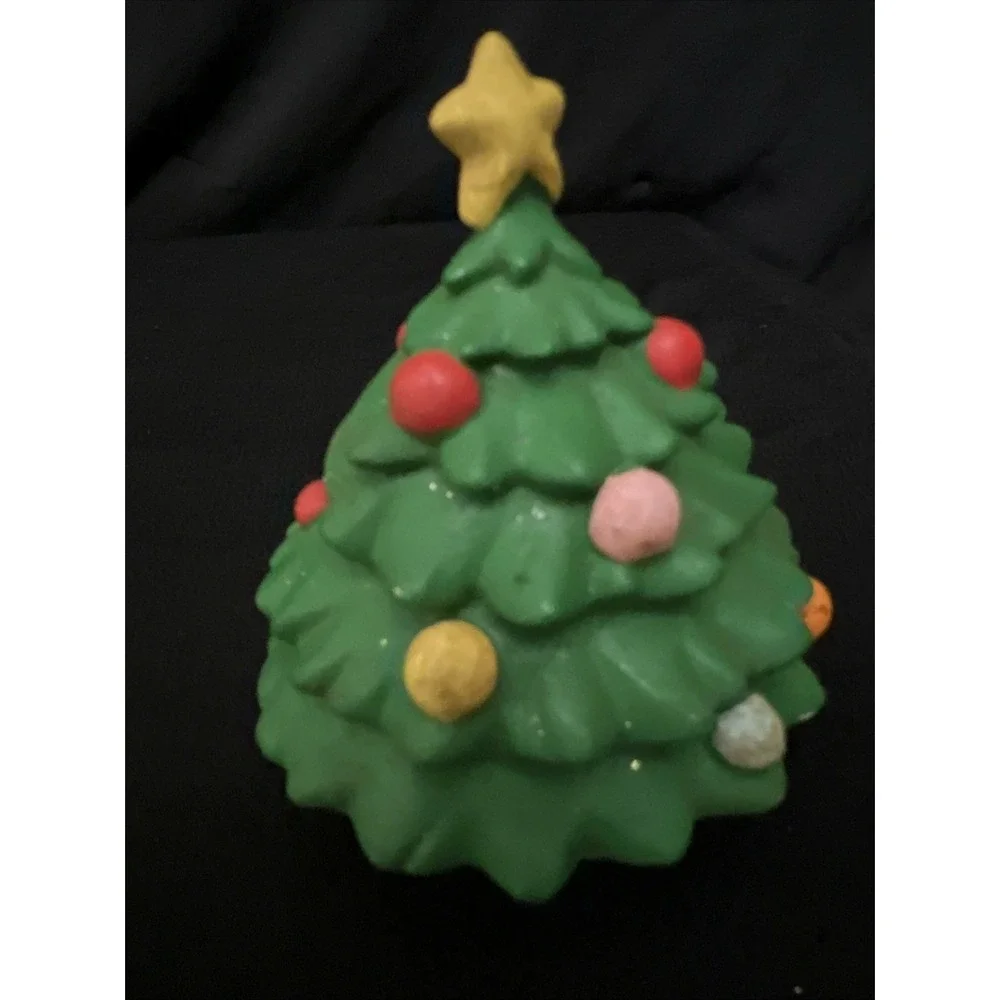 Vintage 1988 Applause Christmas Tree Figure Rubber Toy Holiday Decoration